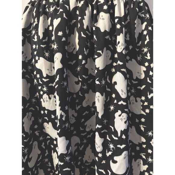 ModCloth Ghosts Spiders Black Whimsigoth 50s Halloween Fall Swing Skirt SZ M - Picture 2 of 11